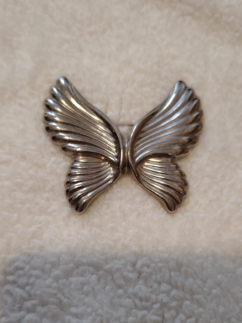 Silver-tone Butterfly Wing Brooch